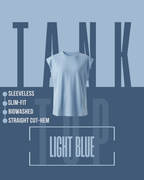 SLEEVELESS TANK TOP - BLUE