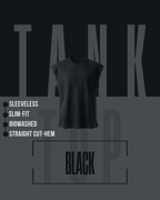 SLEEVELESS TANK TOP - BLACK
