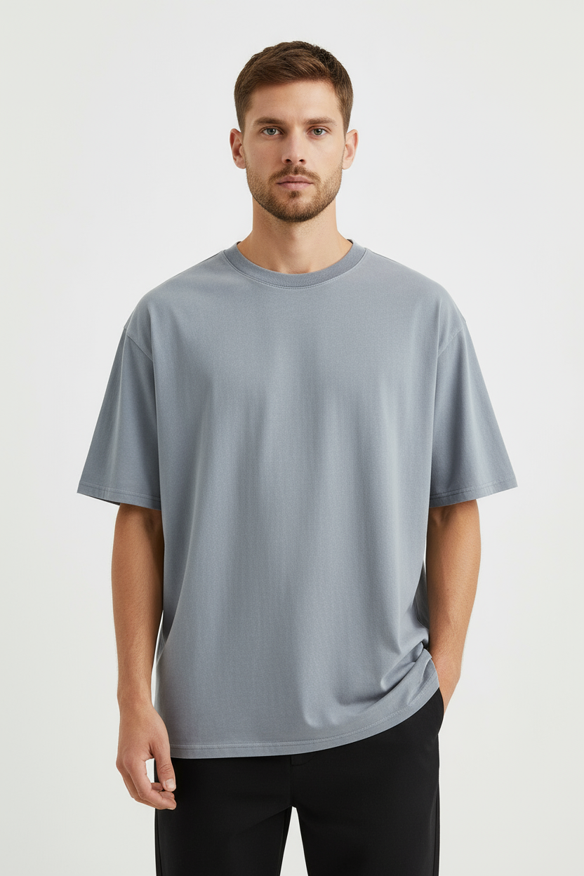 Acid wash oversized tshirt- Grey