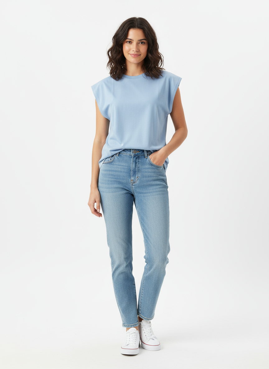 Sleeveless Tank top - Blue