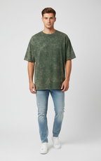 Acid wash oversized Tshirt- Green