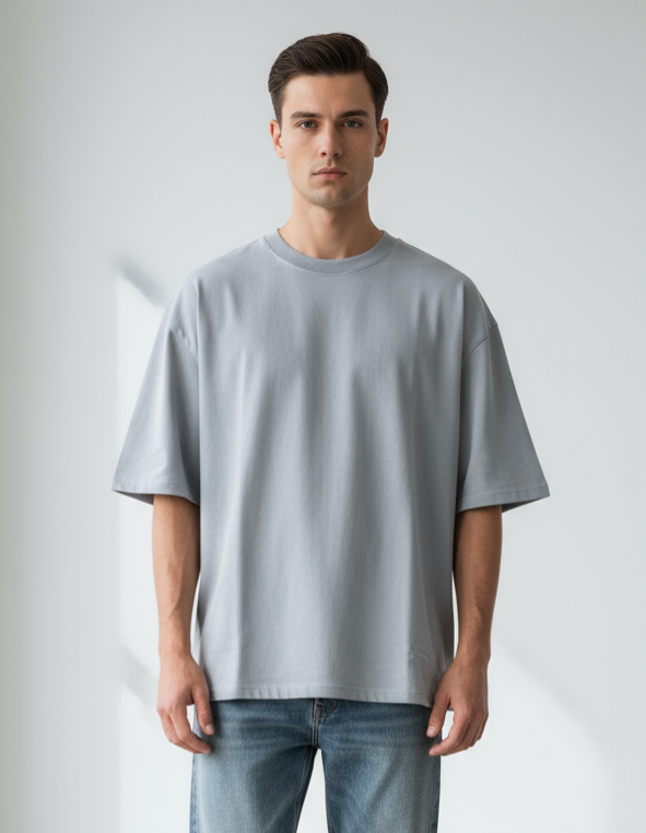 Acid wash oversized tshirt- Grey