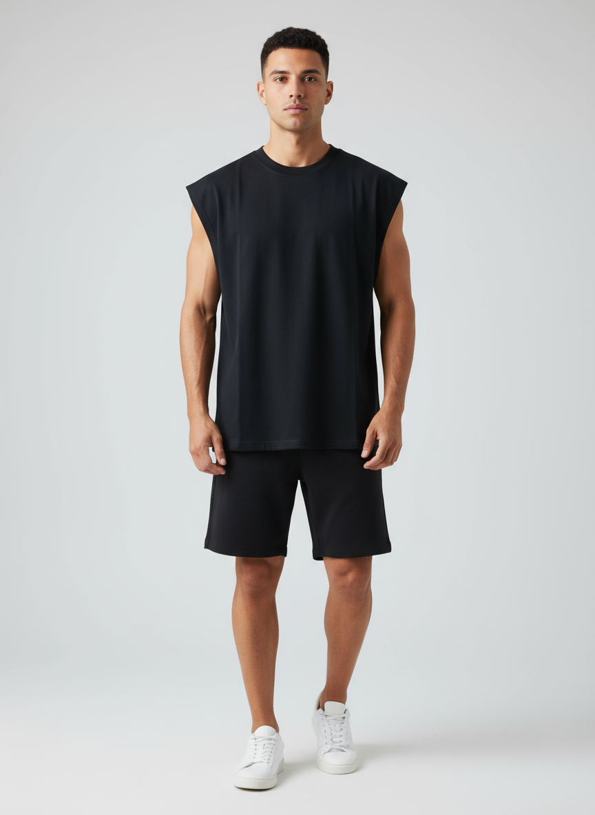 Sleeveless Tank top - Black