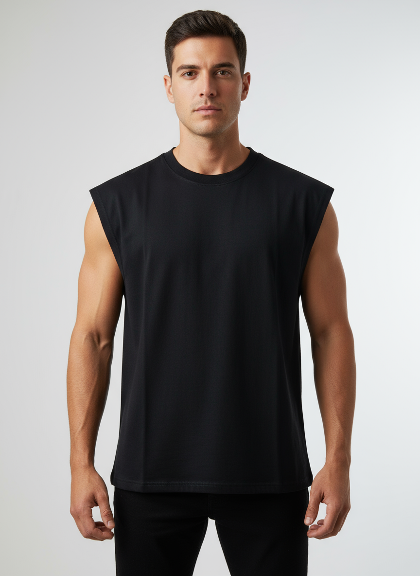 Sleeveless Tank top - Black