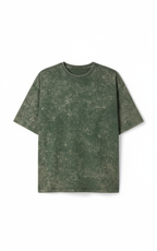 Acid wash oversized Tshirt- Green